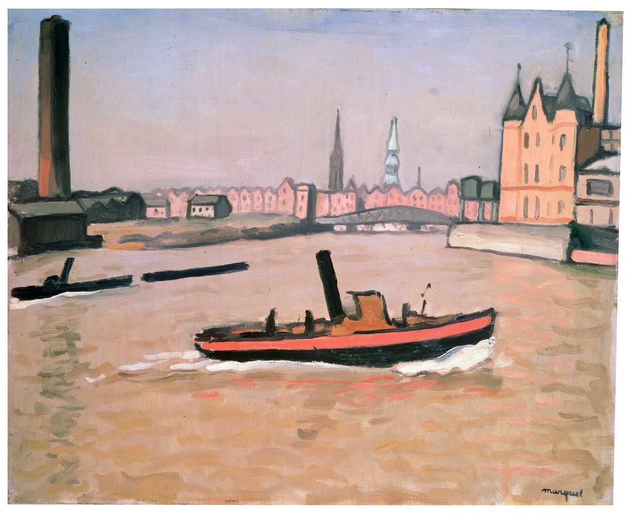 The Port of Hamburg, 1909 by Albert Marquet