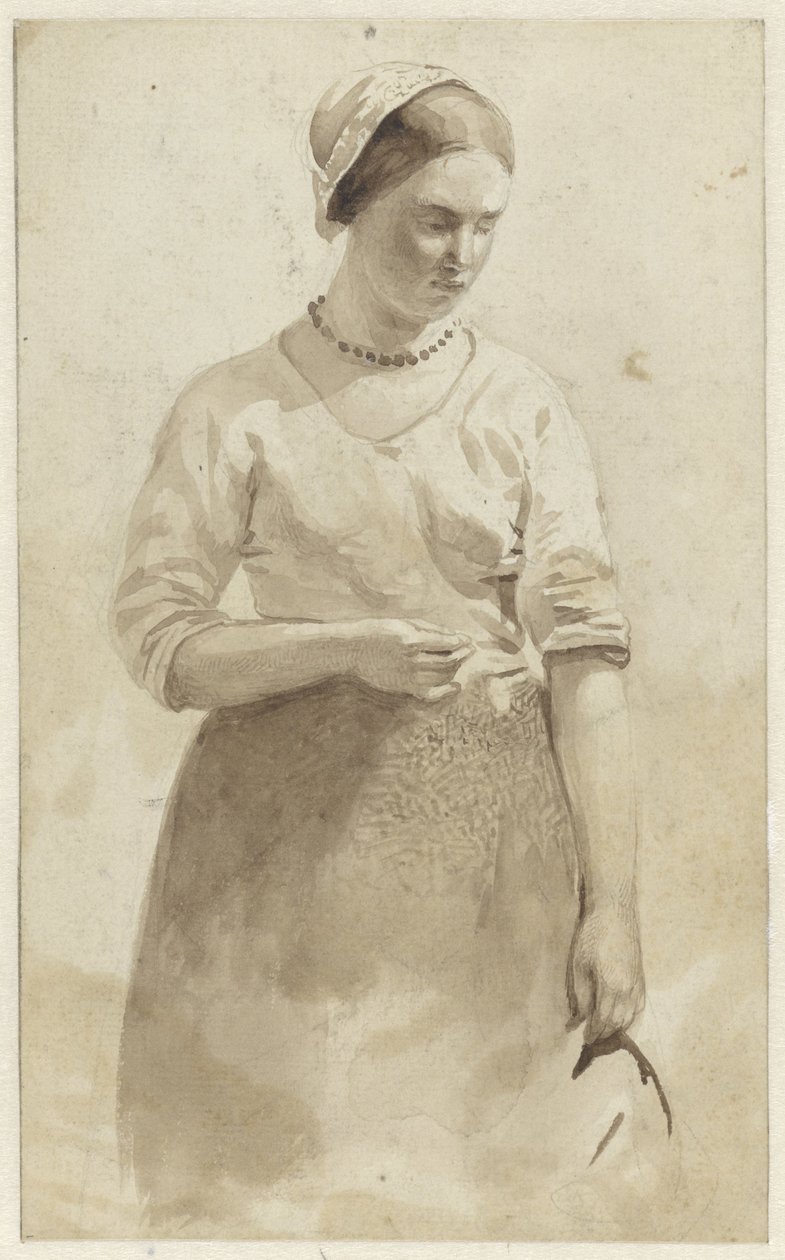 Standing Young Woman by Albert  Neuhuys