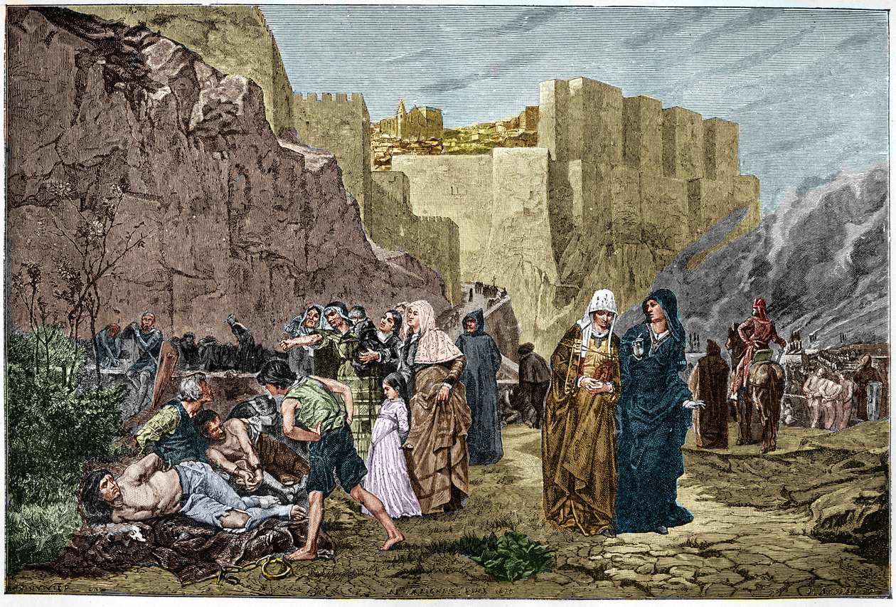 Albigensian Crusade - The Insult to Prisoners - Crusade Against the Albigeers in 1211 by Albert Pierre René (after) Maignan