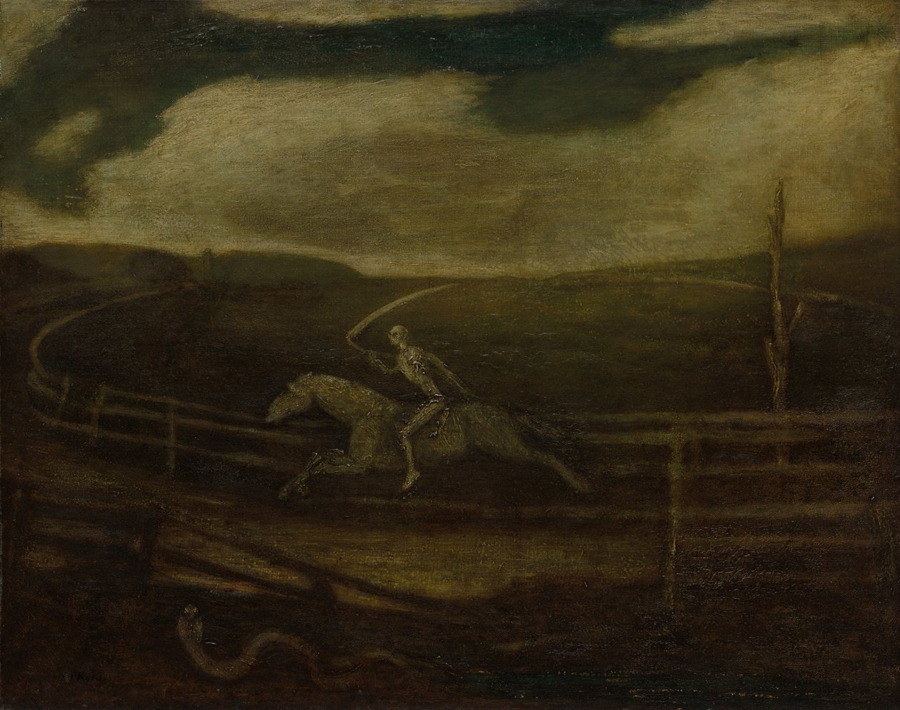 The Race Track: Death on a Pale Horse, c. 1896-1908 by Albert Pinkham Ryder