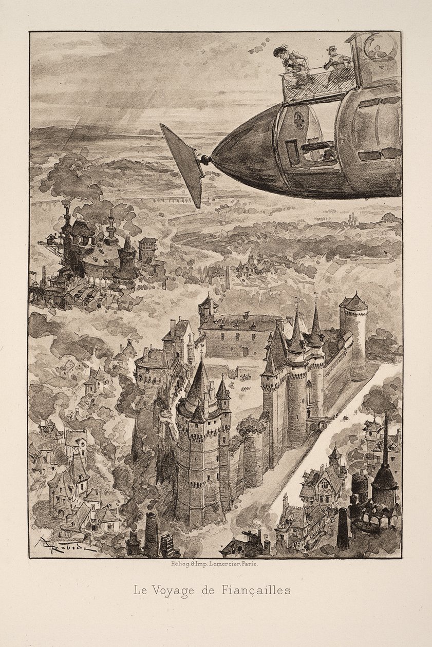Illustration for Le vingtième siècle: La vie électrique by Albert Robida