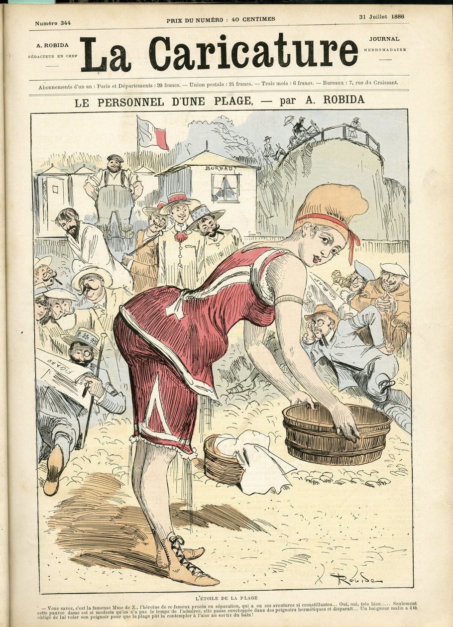 Illustration of Albert Robida for the Blanket of La Caricature (1880) by Albert Robida