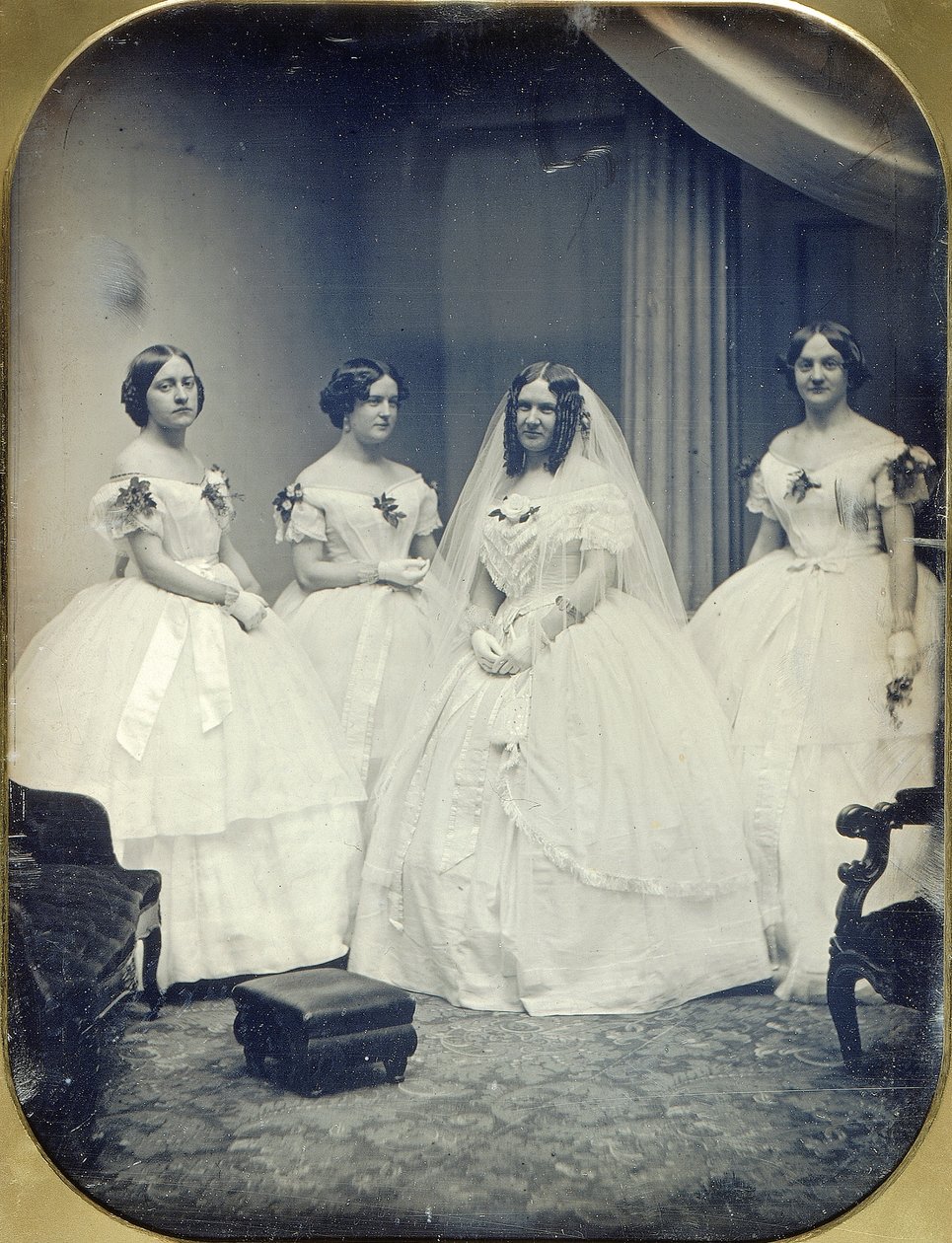 A Bride and Her Bridesmaids by Albert Sands Southworth