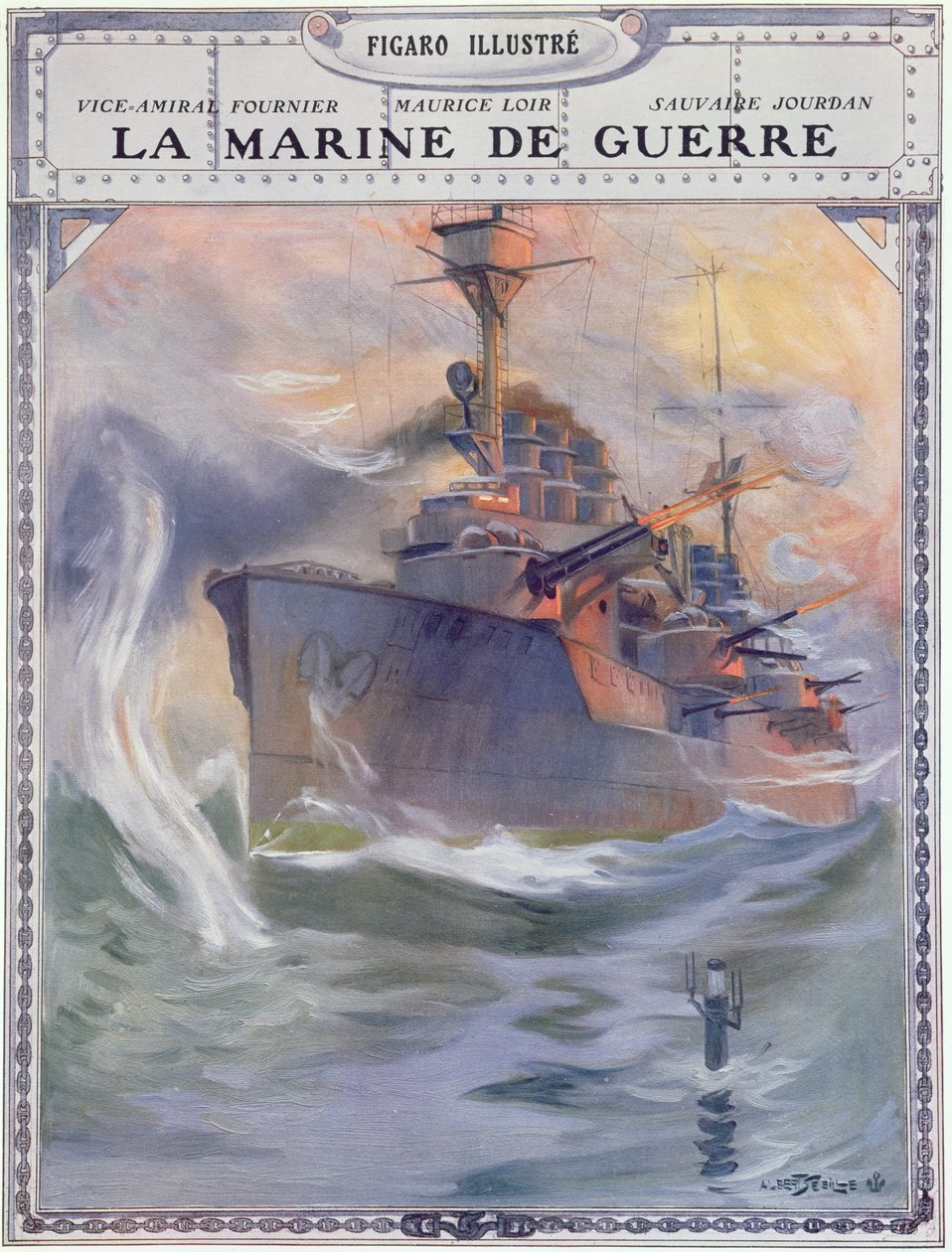 French Warship, Cover Illustration from 