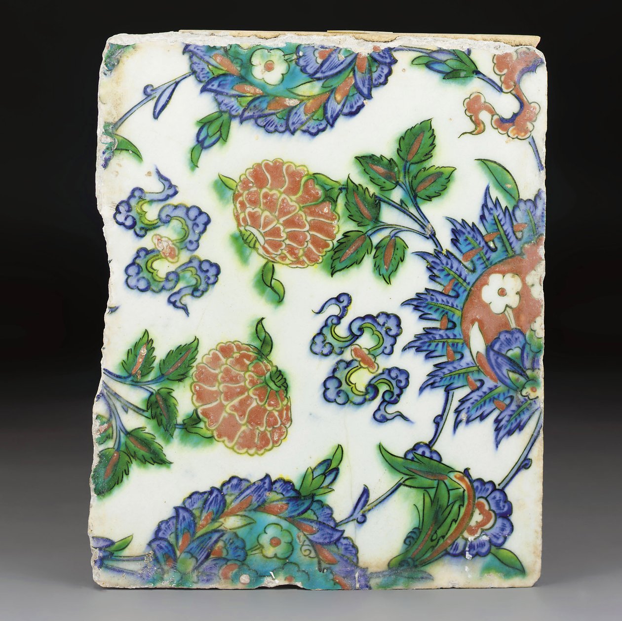 An Iznik polychrome pottery tile, Ottoman Turkey, Late 16th century by Albert Schule