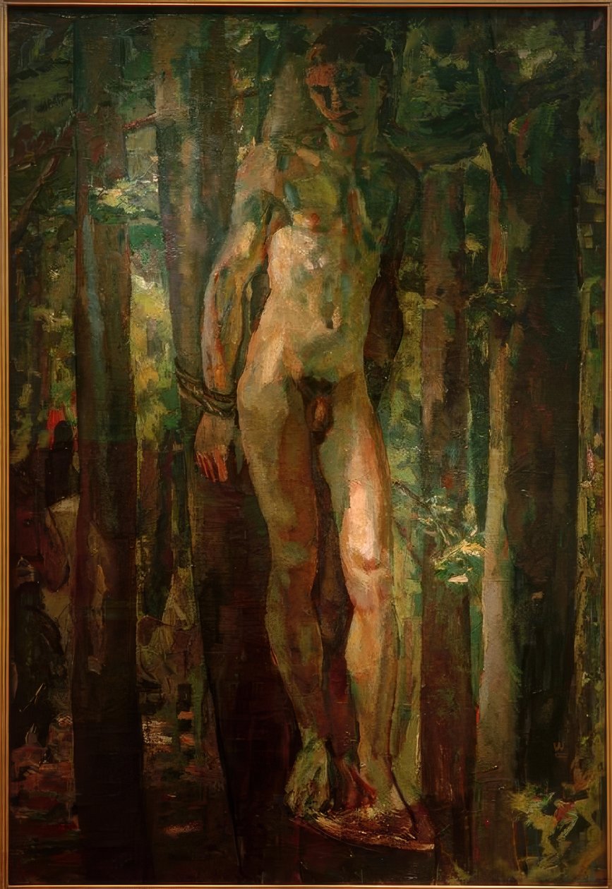 Bound Sebastian in the Forest by Albert Weisgerber