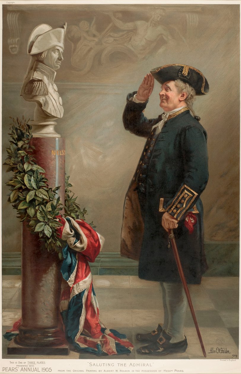 Saluting the Admiral by Albert William (after) Holden