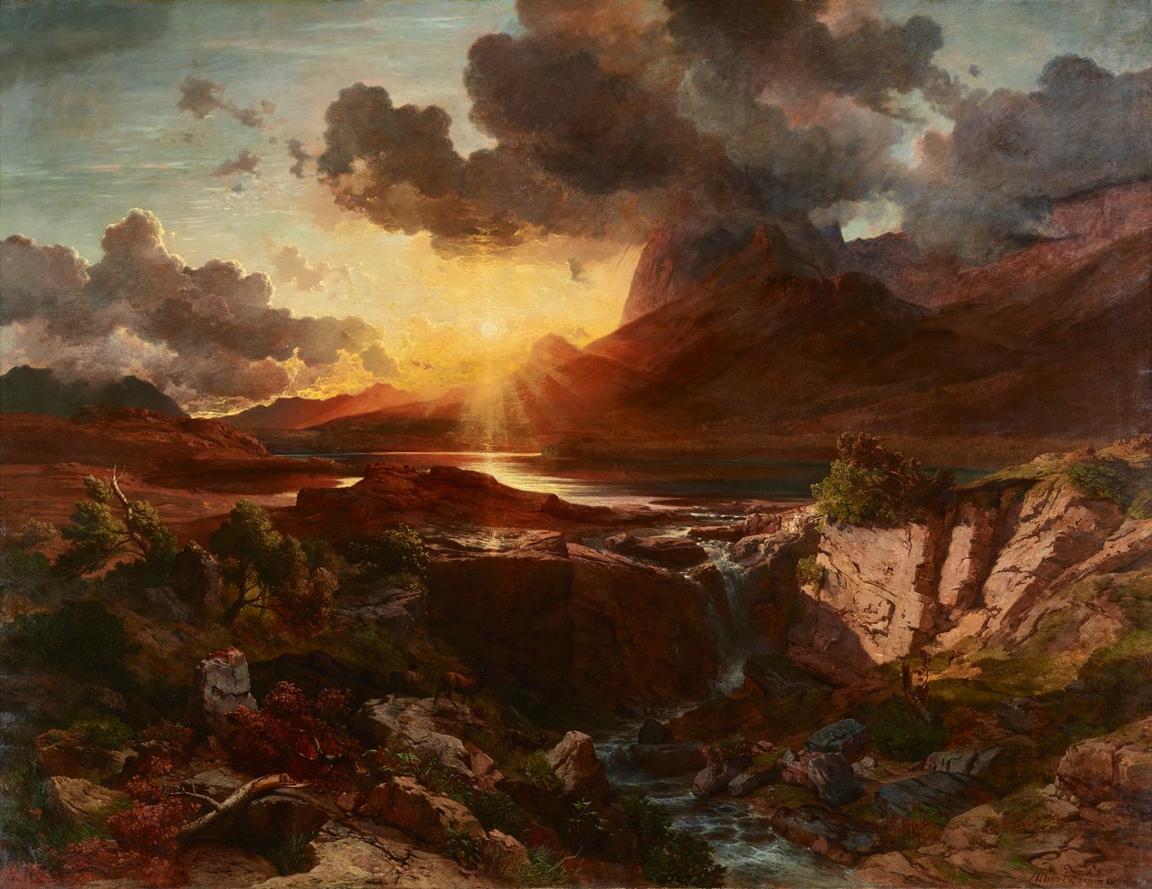 Sunset at Hintersee in Berchtesgaden by Albert Zimmermann