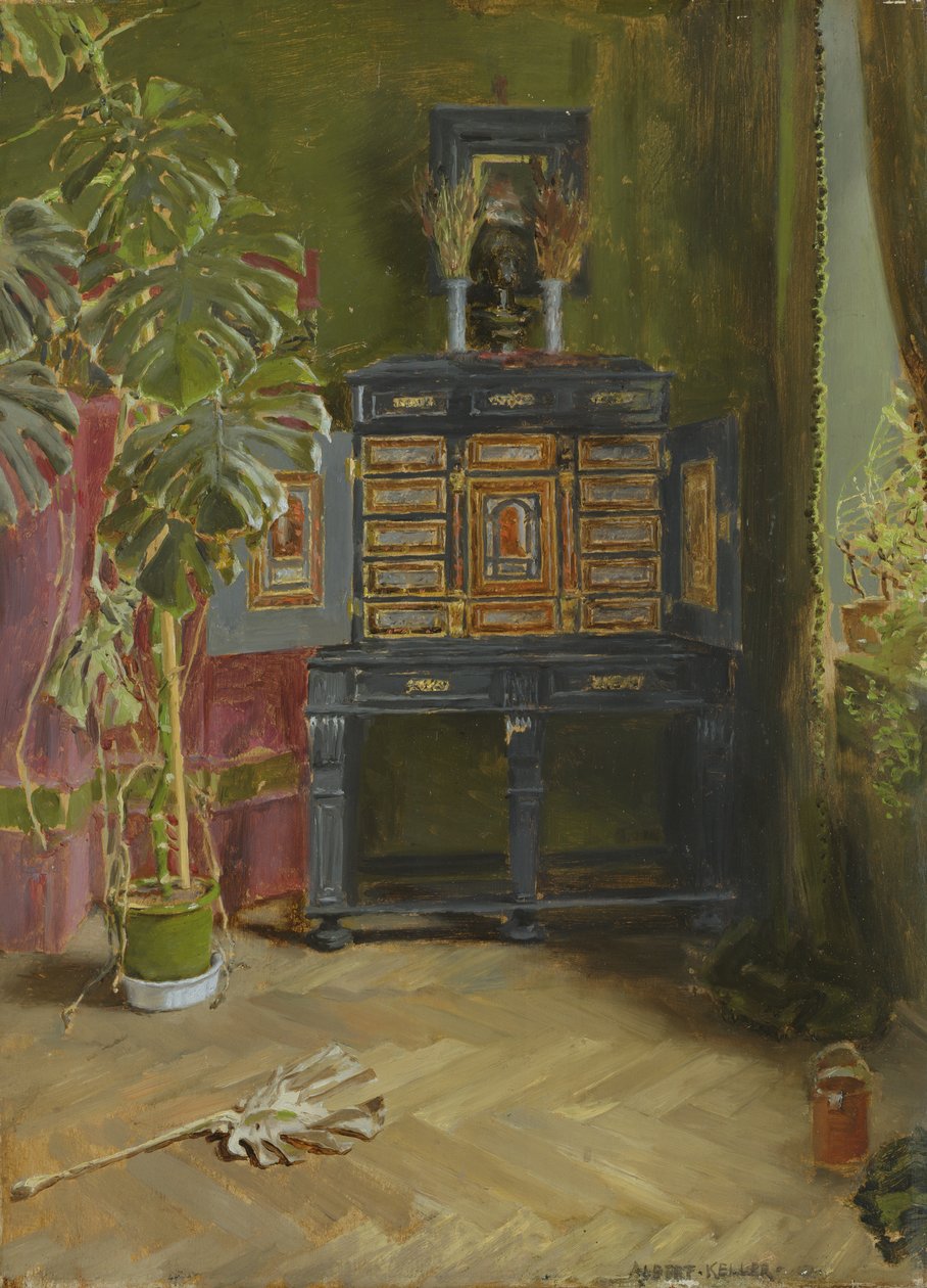 The Green Room by Albert von Keller