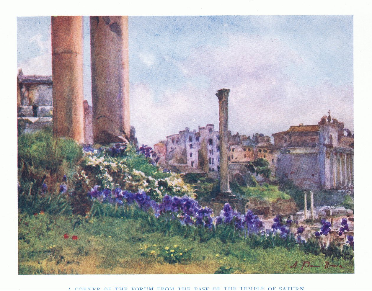The corner of the Forum, from the base of the Temple of Saturn by Alberto Pisa