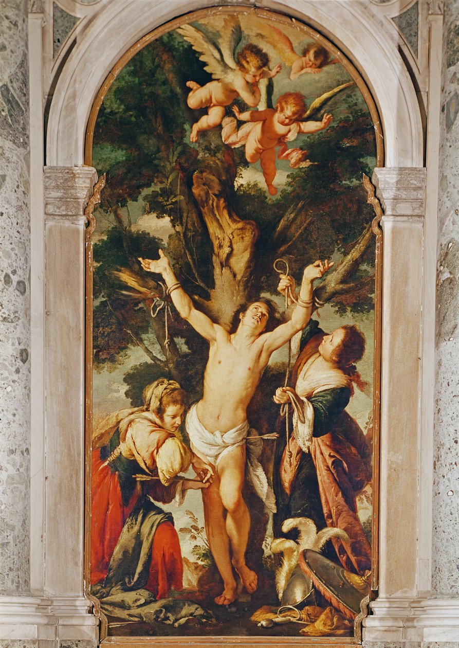 The Martyrdom of St. Sebastian in the Chapel of Benedict XIII by Alberto Sforza