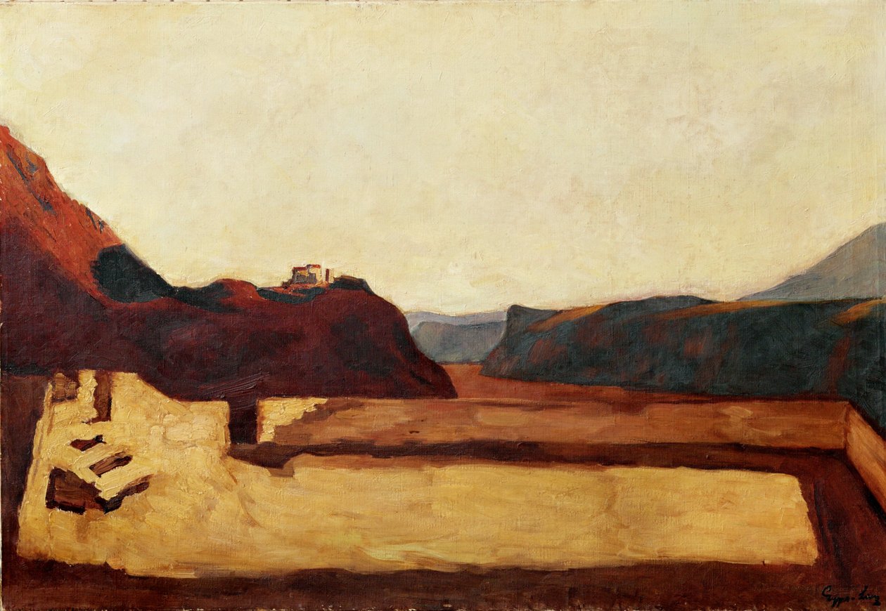 Am Kalvarienberg bei Bozen by Albin Egger-Lienz