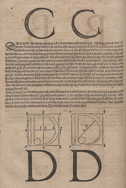 Construction of Letters by Albrecht Dürer