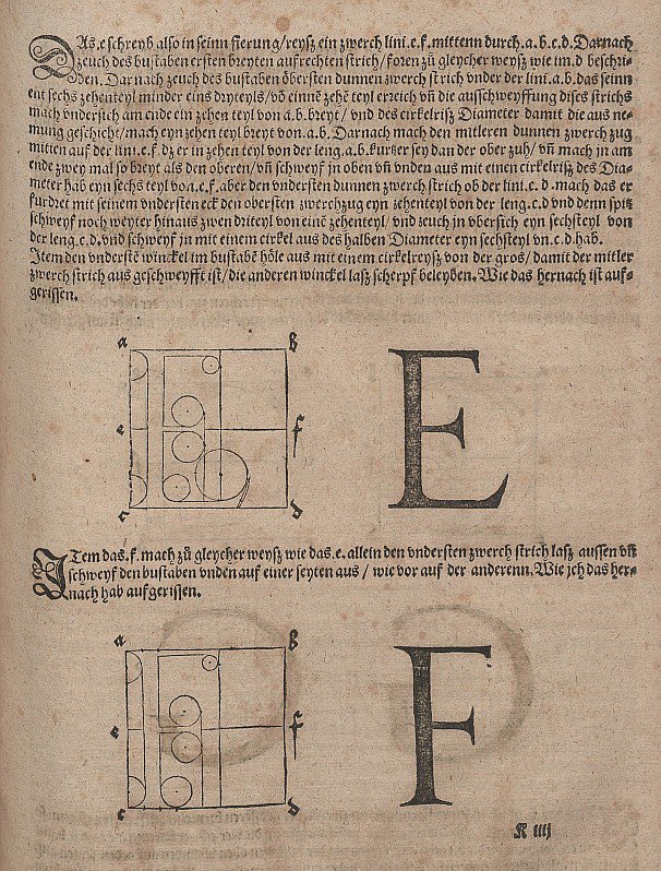 Construction of Letters by Albrecht Dürer