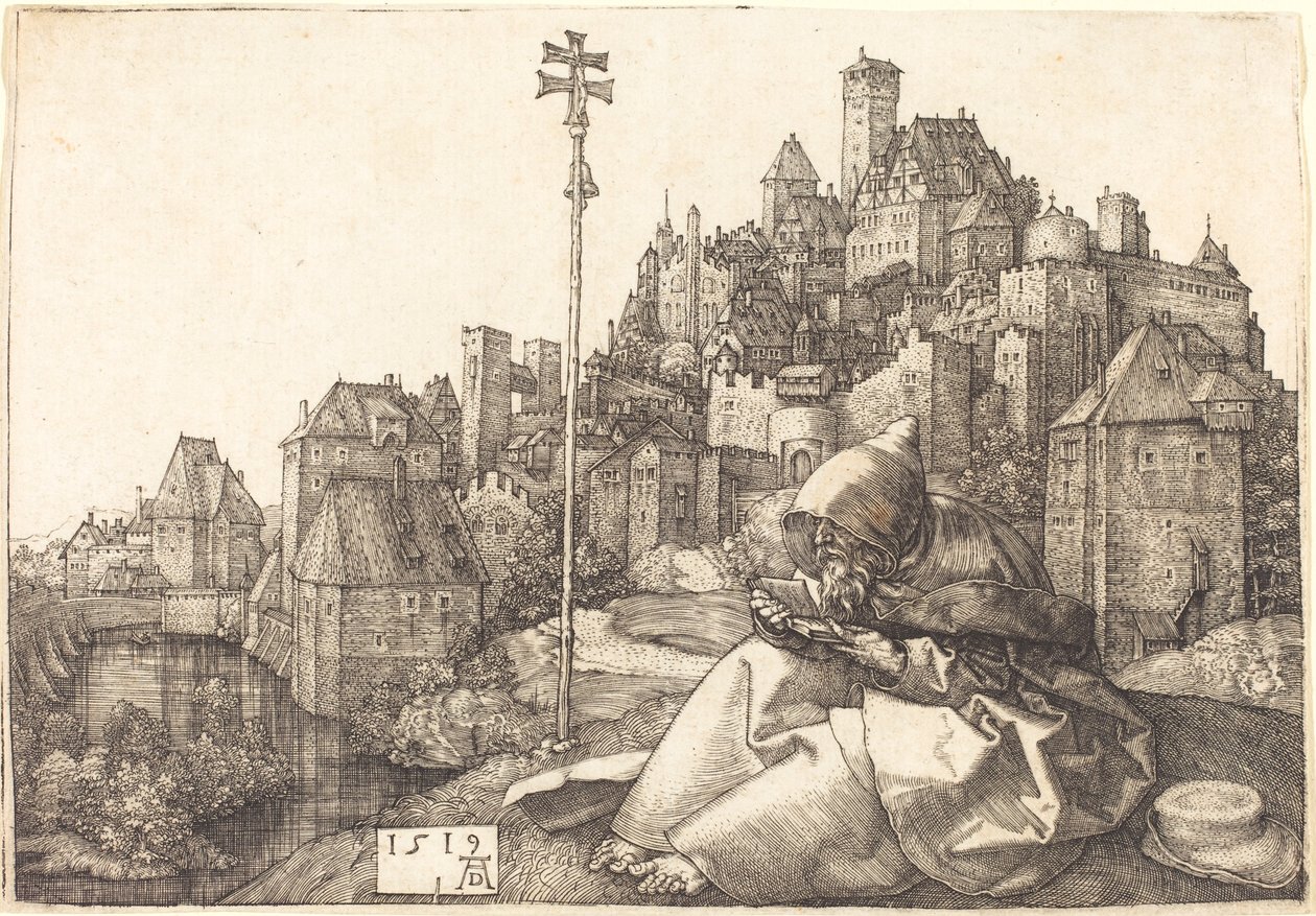 Saint Anthony Reading by Albrecht Dürer