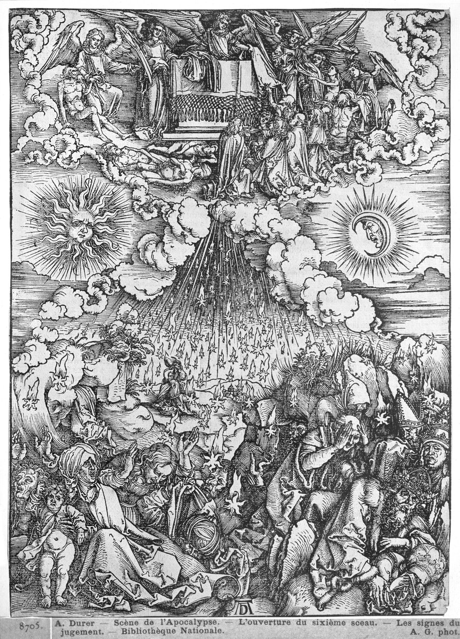 Scene from the Apocalypse, The Opening of the Fifth and Sixth Seals by Albrecht Dürer