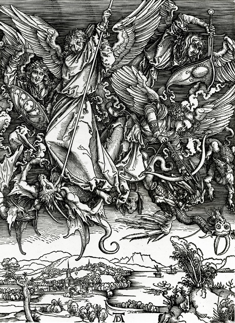 St. Michael Fighting the Dragon, 1498 by Albrecht Dürer