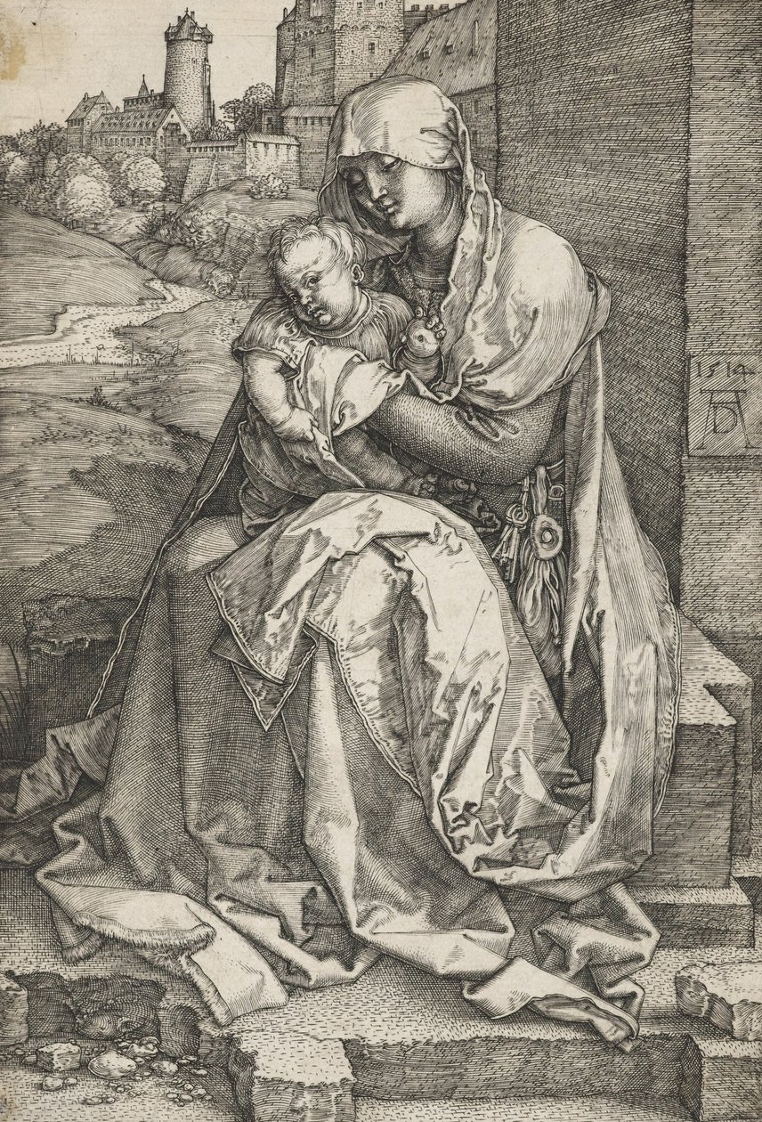 The Virgin Sitting by a Wall by Albrecht Dürer