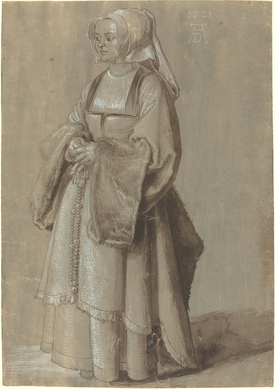Young Woman in Netherlandish Dress by Albrecht Dürer