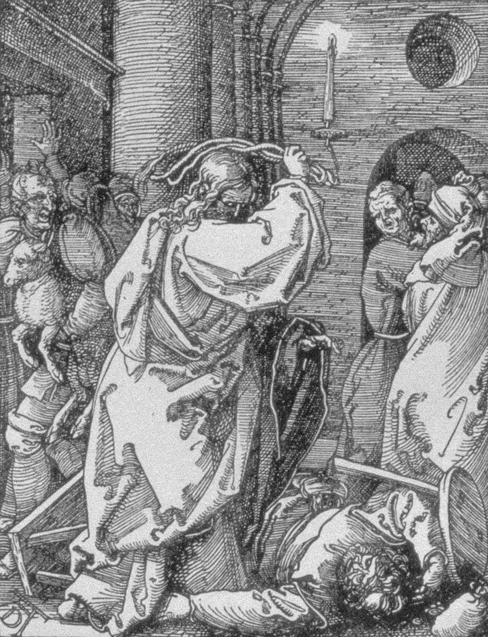 Christ Expelling the Moneychangers from the Temple (detail) by Albrecht Dürer