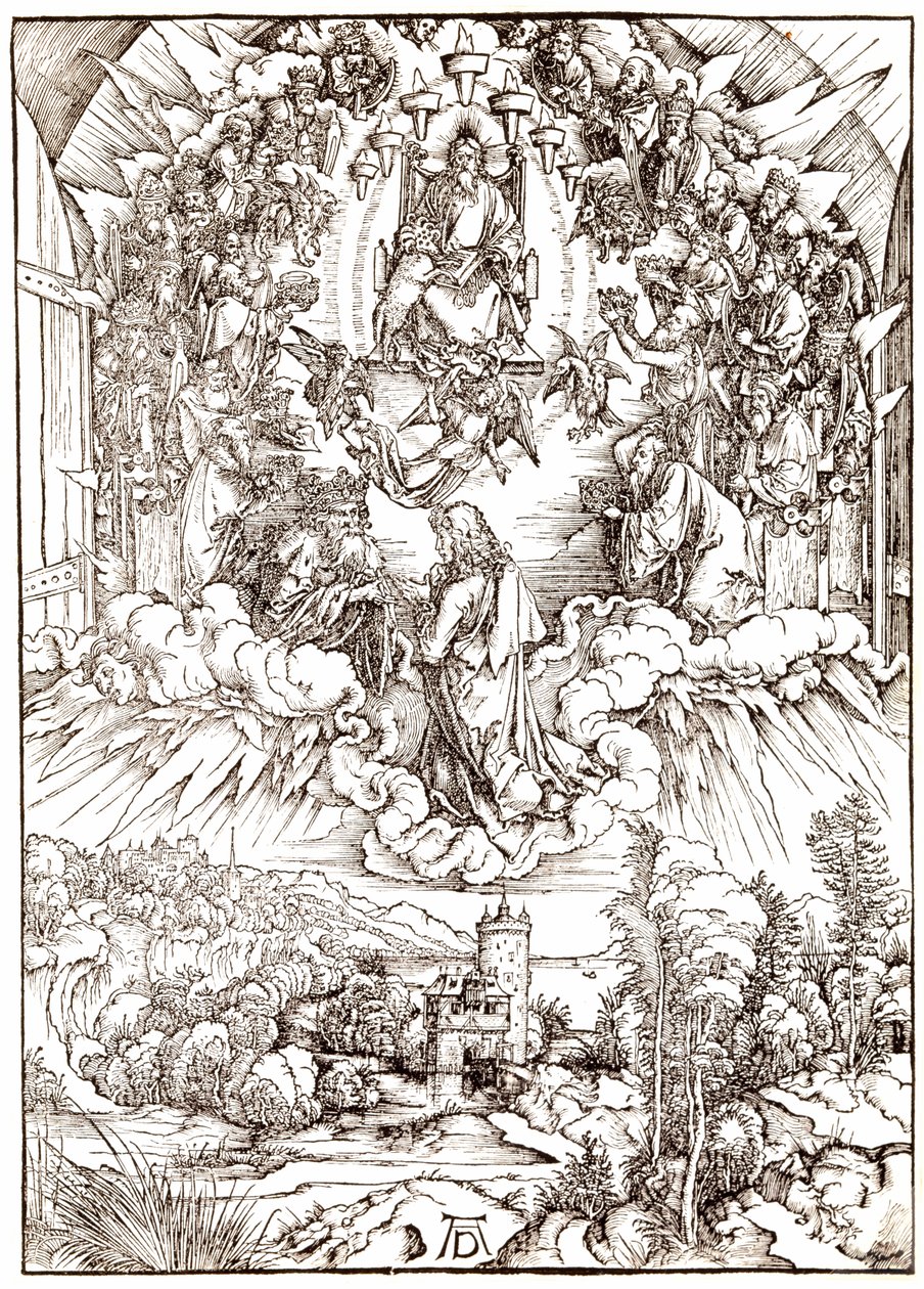 Saint John before God and the Elders, from Apocalypse by Albrecht Dürer