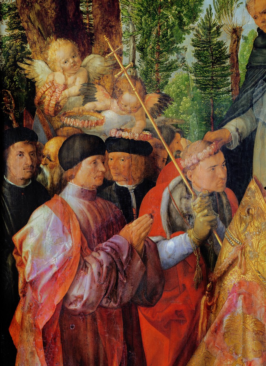 The Festival of the Rose Gardens (detail) by Albrecht Dürer