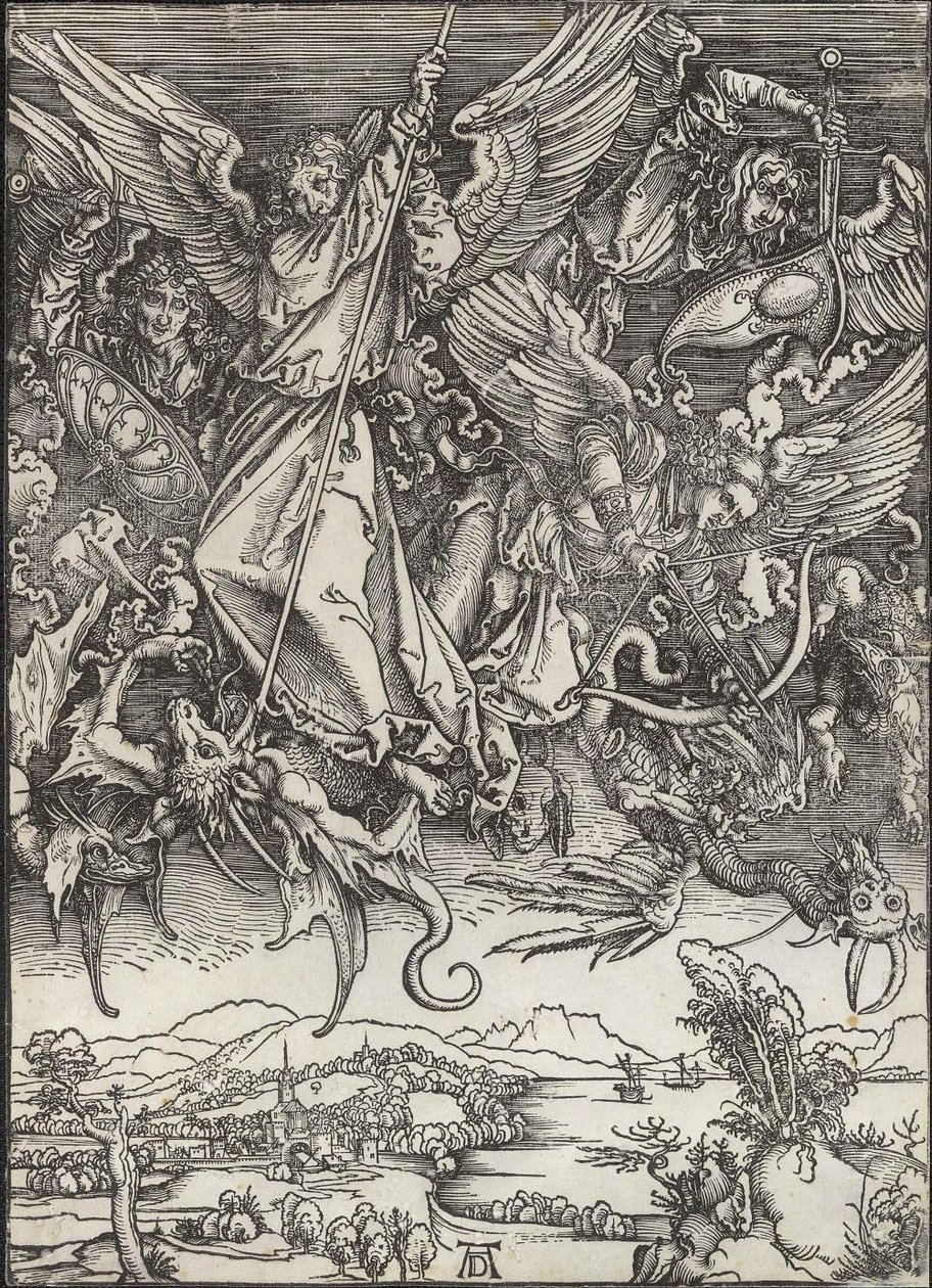 Saint Michael Fighting the Dragon by Albrecht Dürer