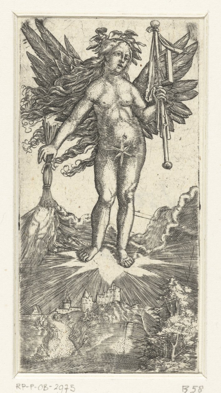 Allegorical Female Figure with Wings by Albrecht Altdorfer