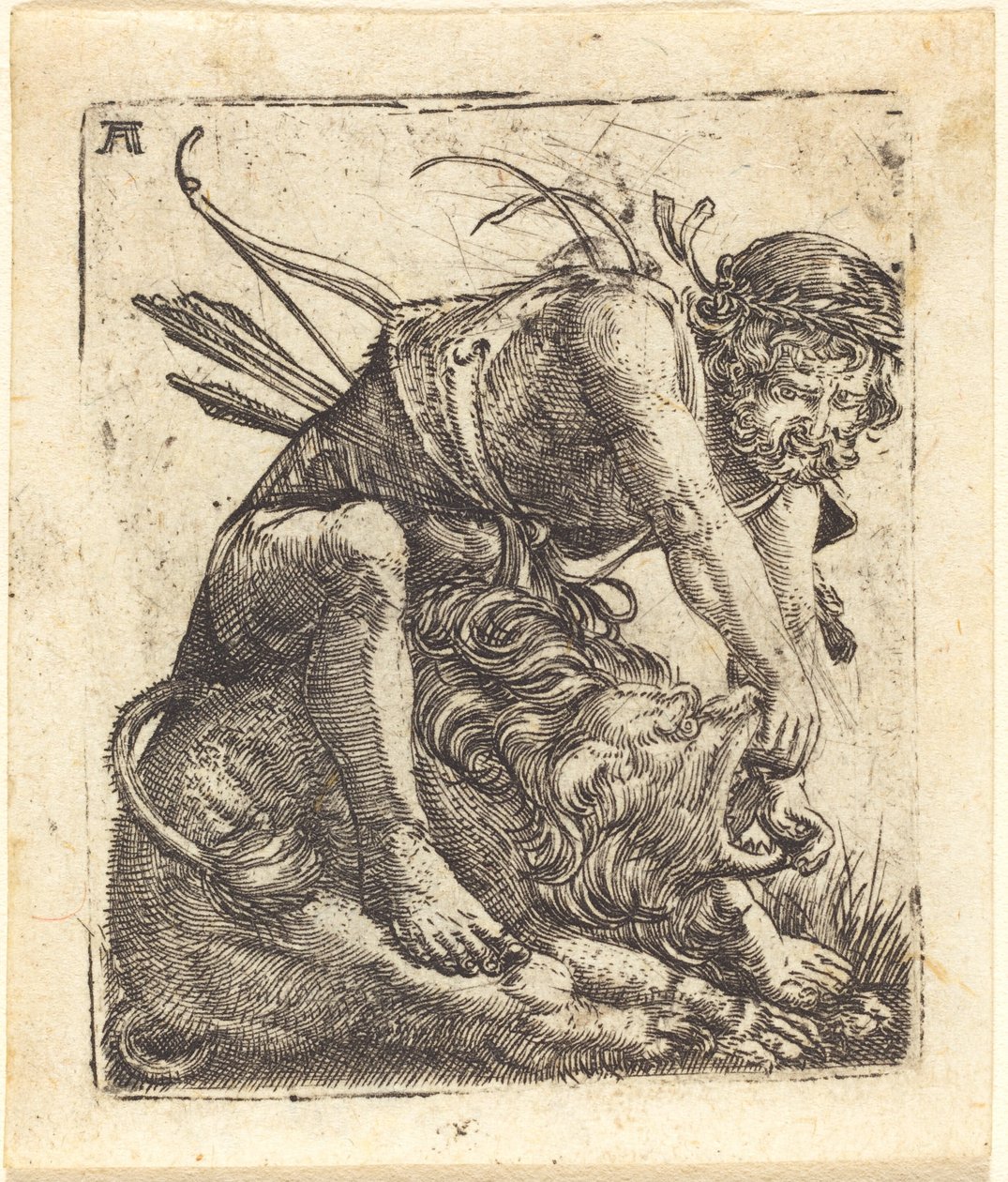 Hercules Overcoming the Nemean Lion by Albrecht Altdorfer