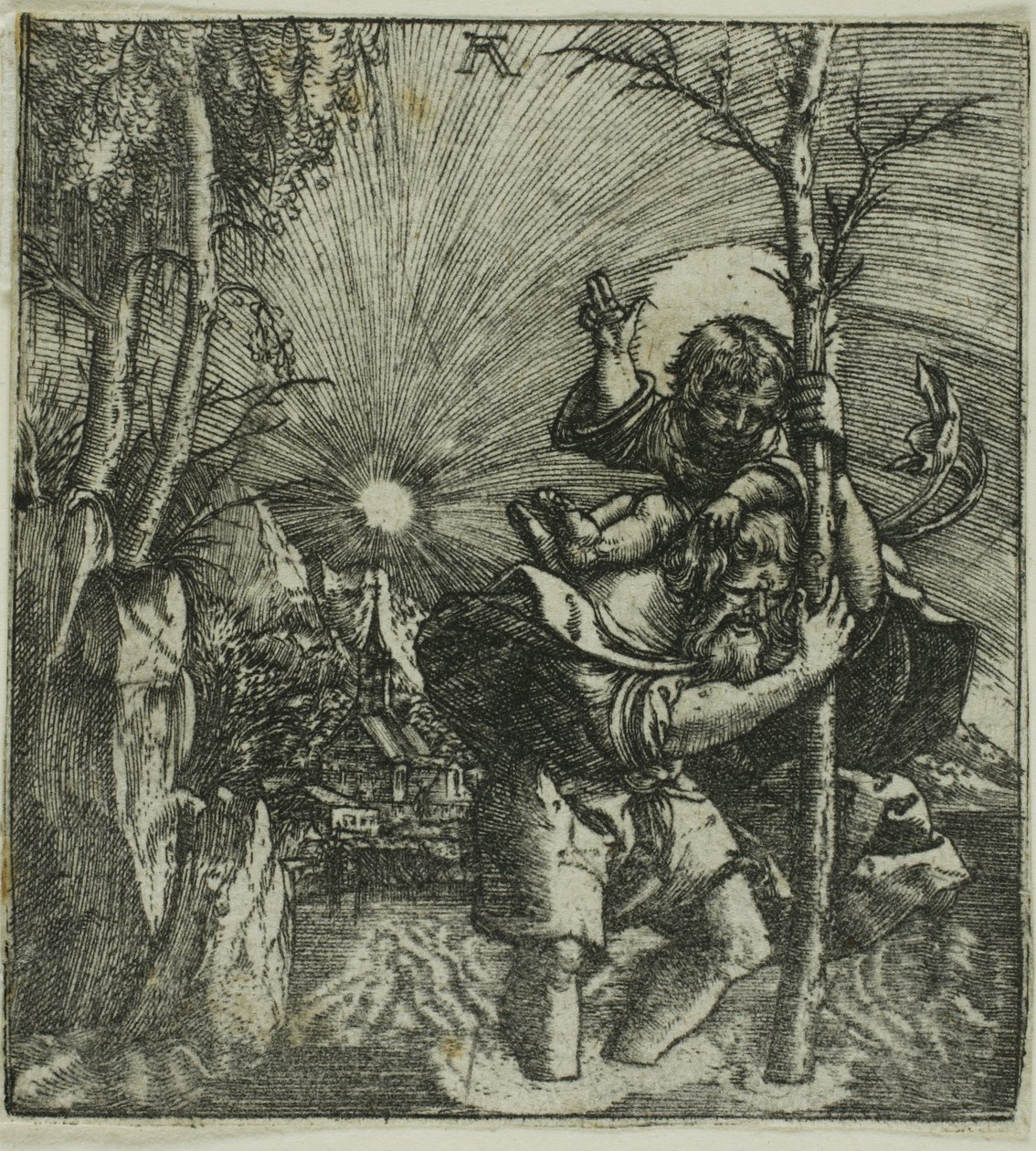 Saint Christopher Carrying the Christ Child by Albrecht Altdorfer