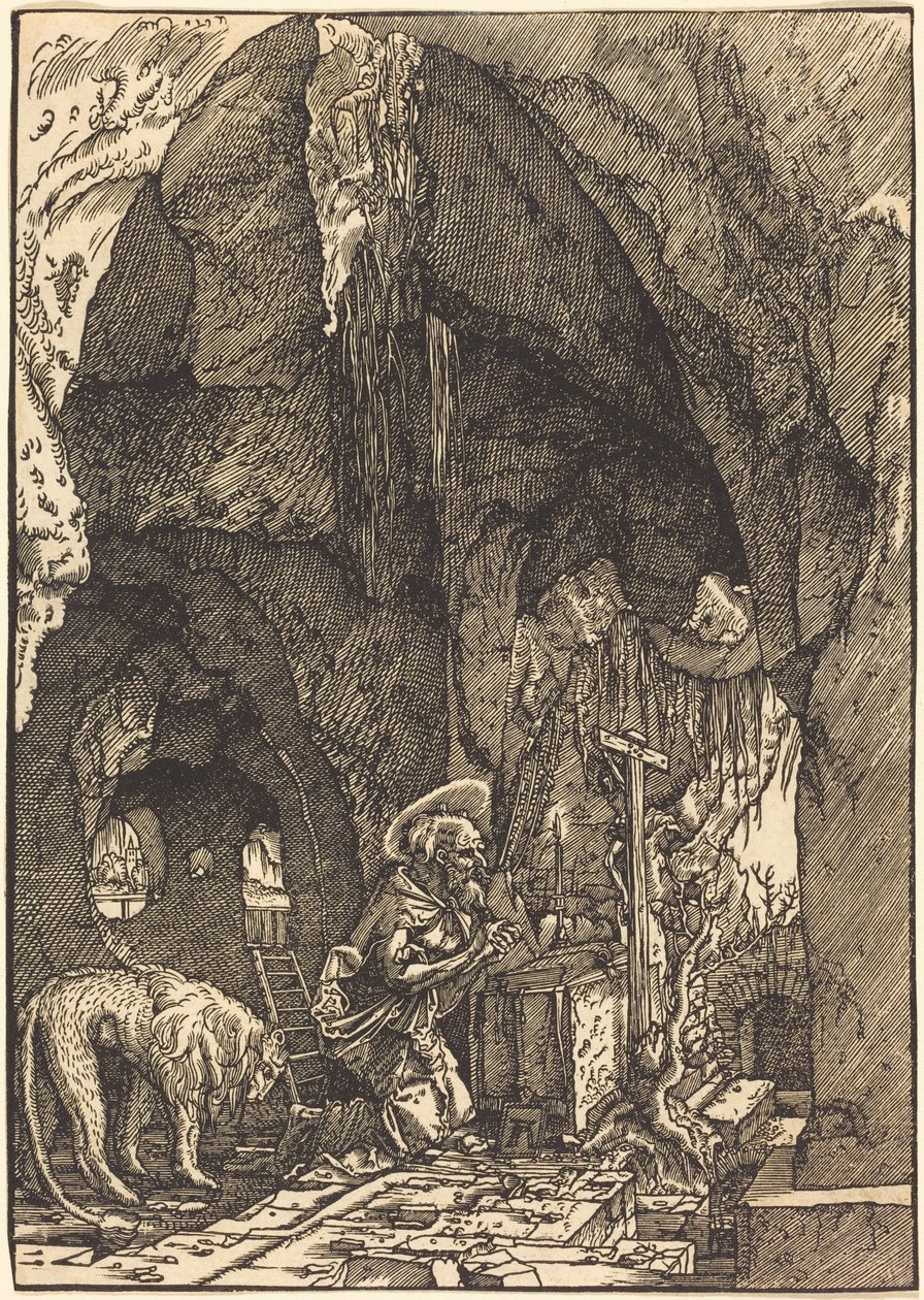Saint Jerome in a Cave by Albrecht Altdorfer
