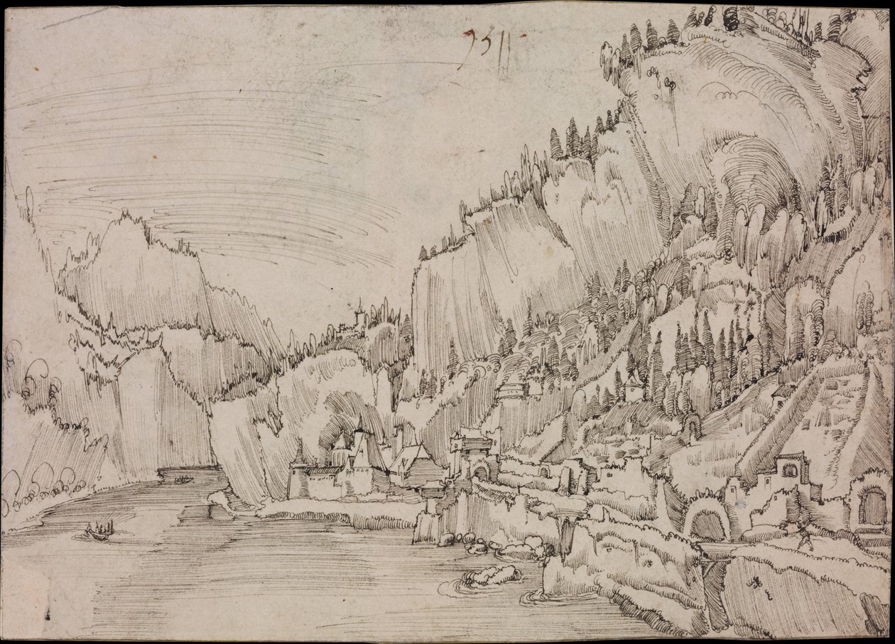 Sarmingstein on the Danube, 1511 by Albrecht Altdorfer