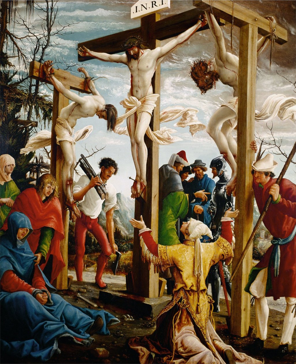 Sebastian Altar, Right Inner Wing, Crucifixion by Albrecht Altdorfer