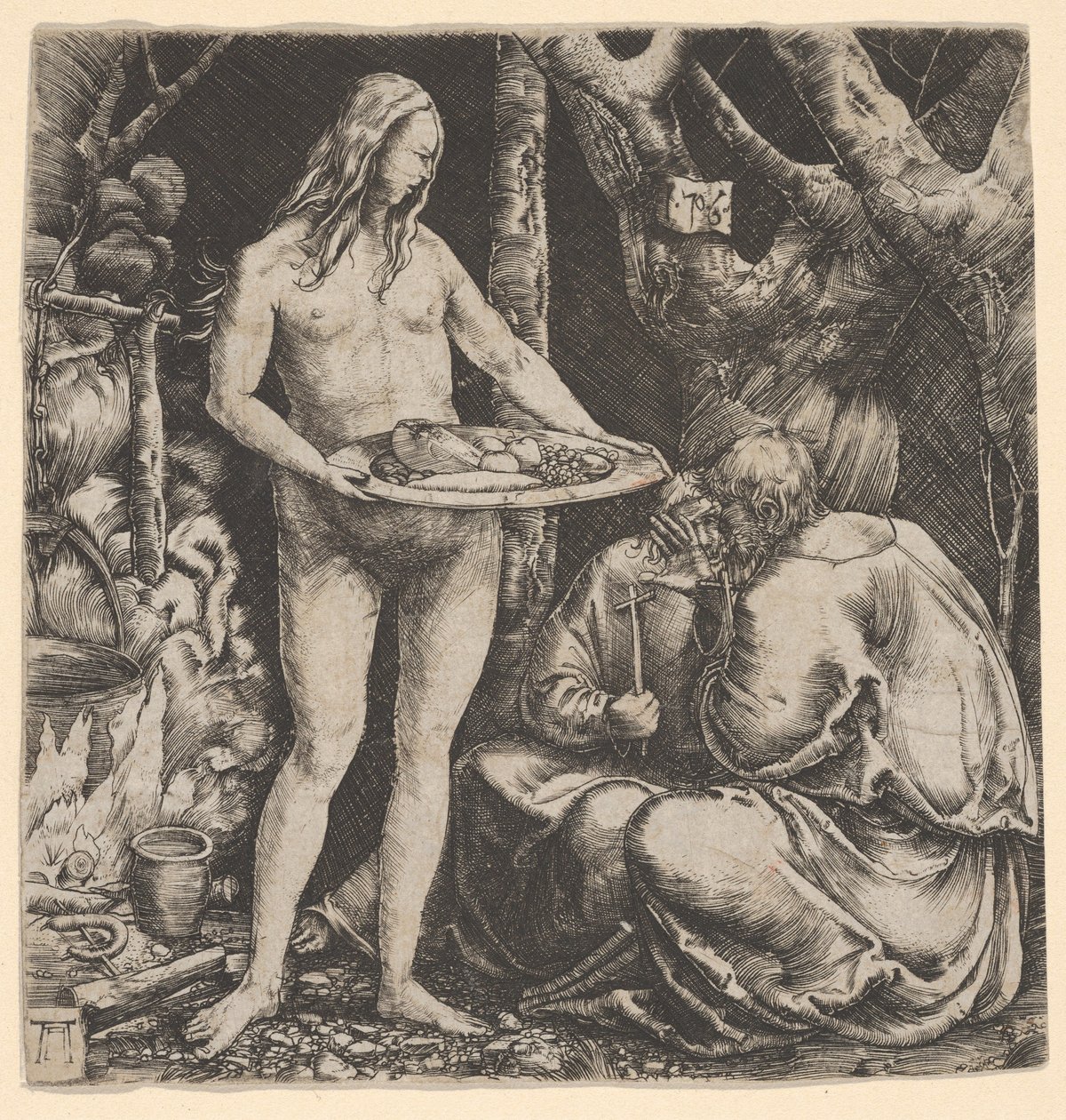Temptation of Two Hermits by Albrecht Altdorfer
