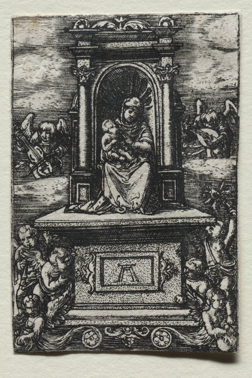 The Beautiful Virgin of Ratisbon on an Altar by Albrecht Altdorfer