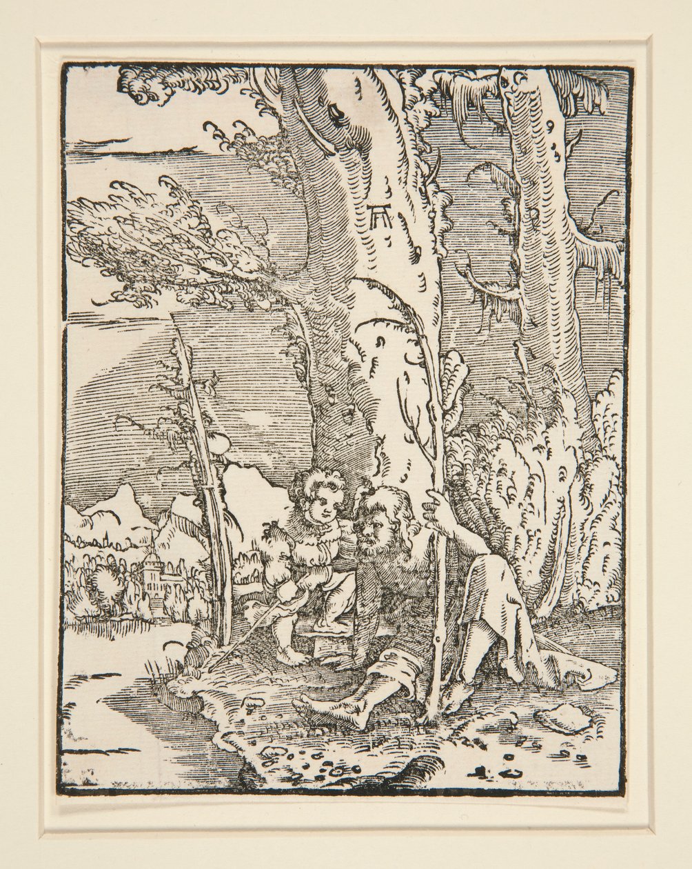 The Child Jesus with St. Christopher, from the series The Fall and Redemption of Man by Albrecht Altdorfer