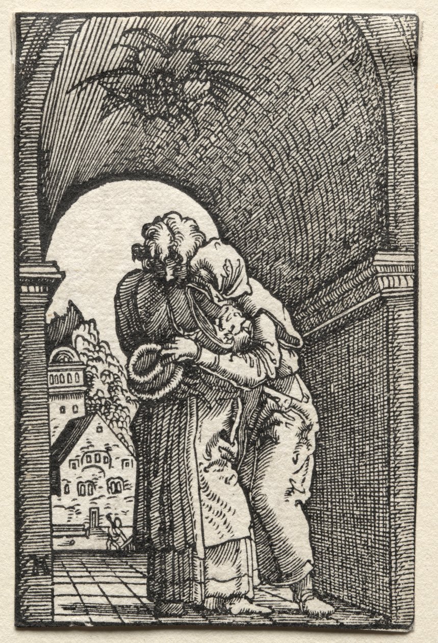 The Embrace of Joachim and Anne at the Golden Gate by Albrecht Altdorfer
