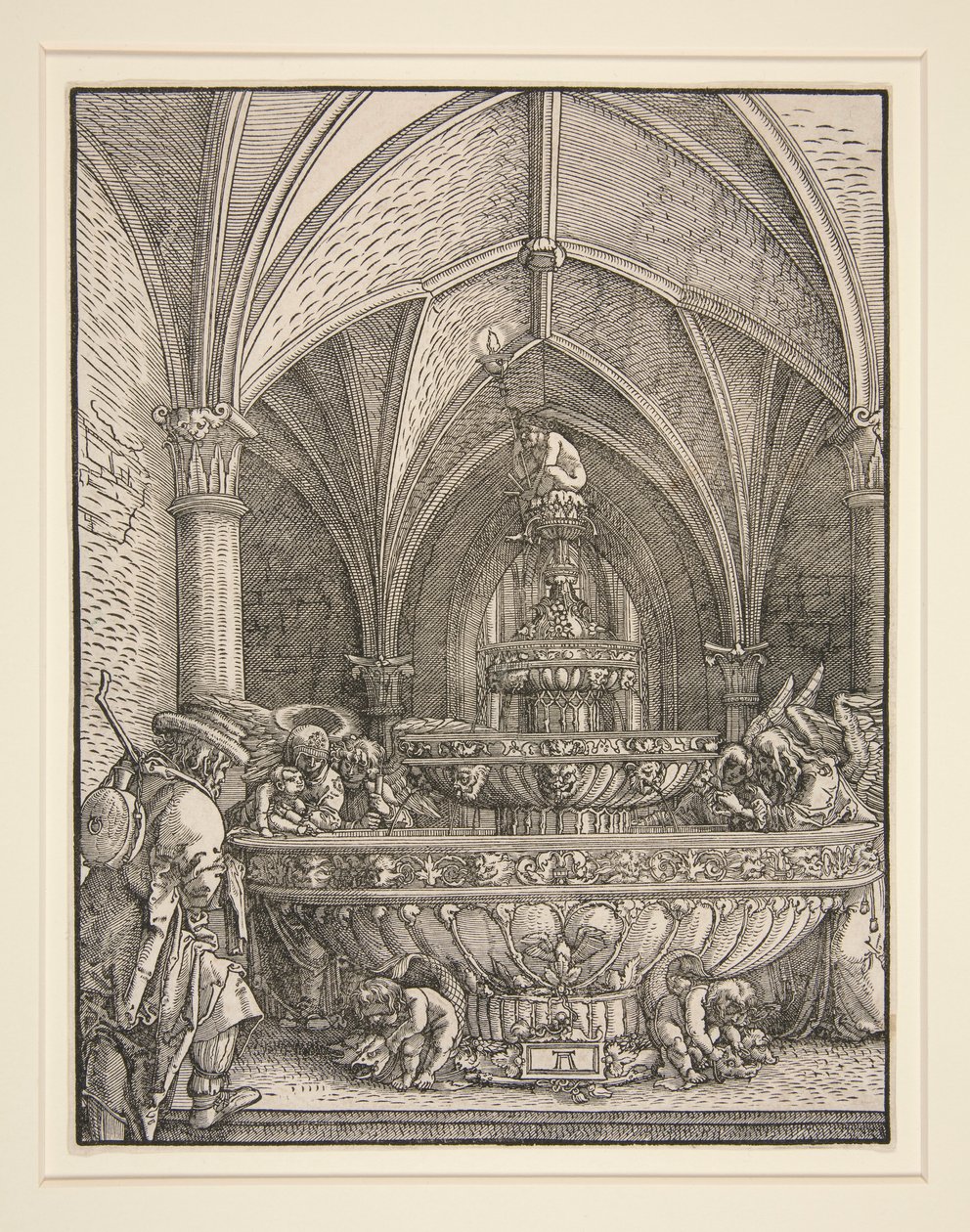 The Holy Family on the Flight into Egypt at a Fountain by Albrecht Altdorfer