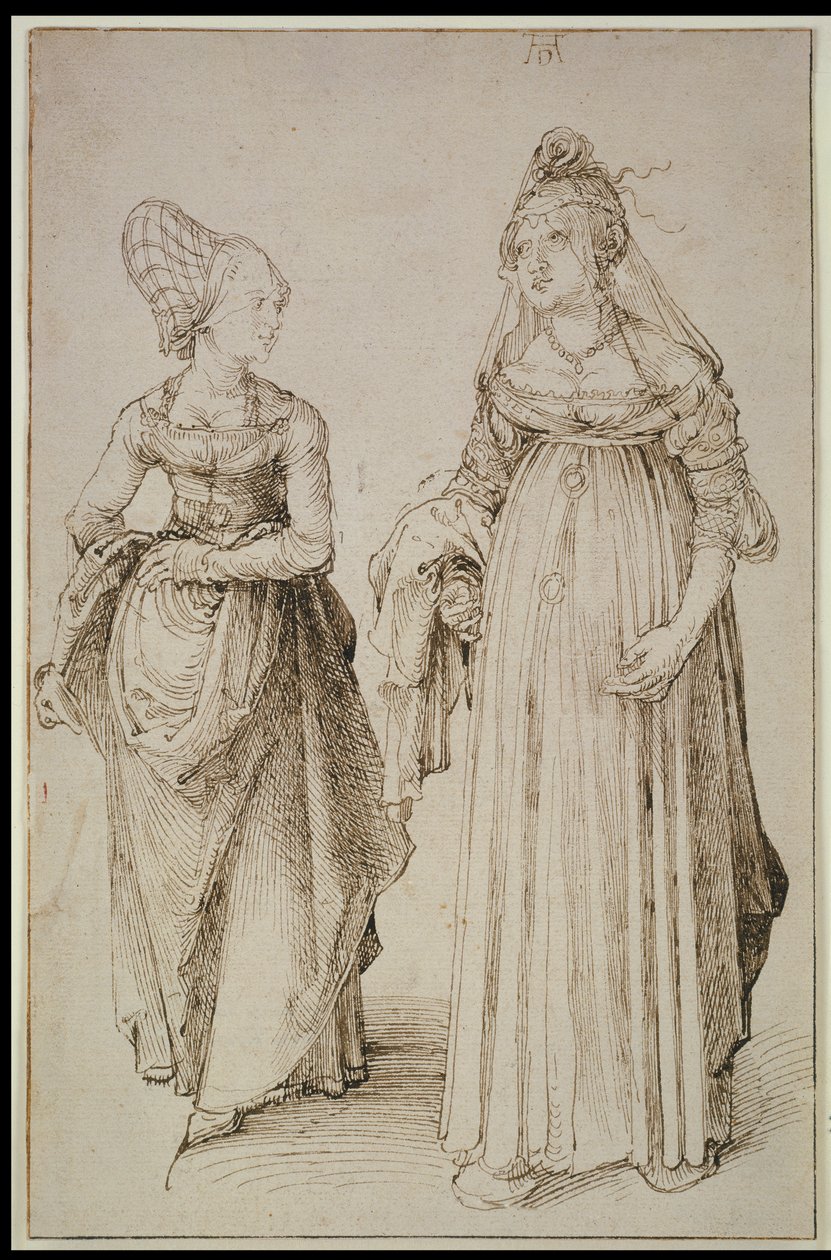 A Lady from Nuremberg and a Lady from Venice by Albrecht Dürer