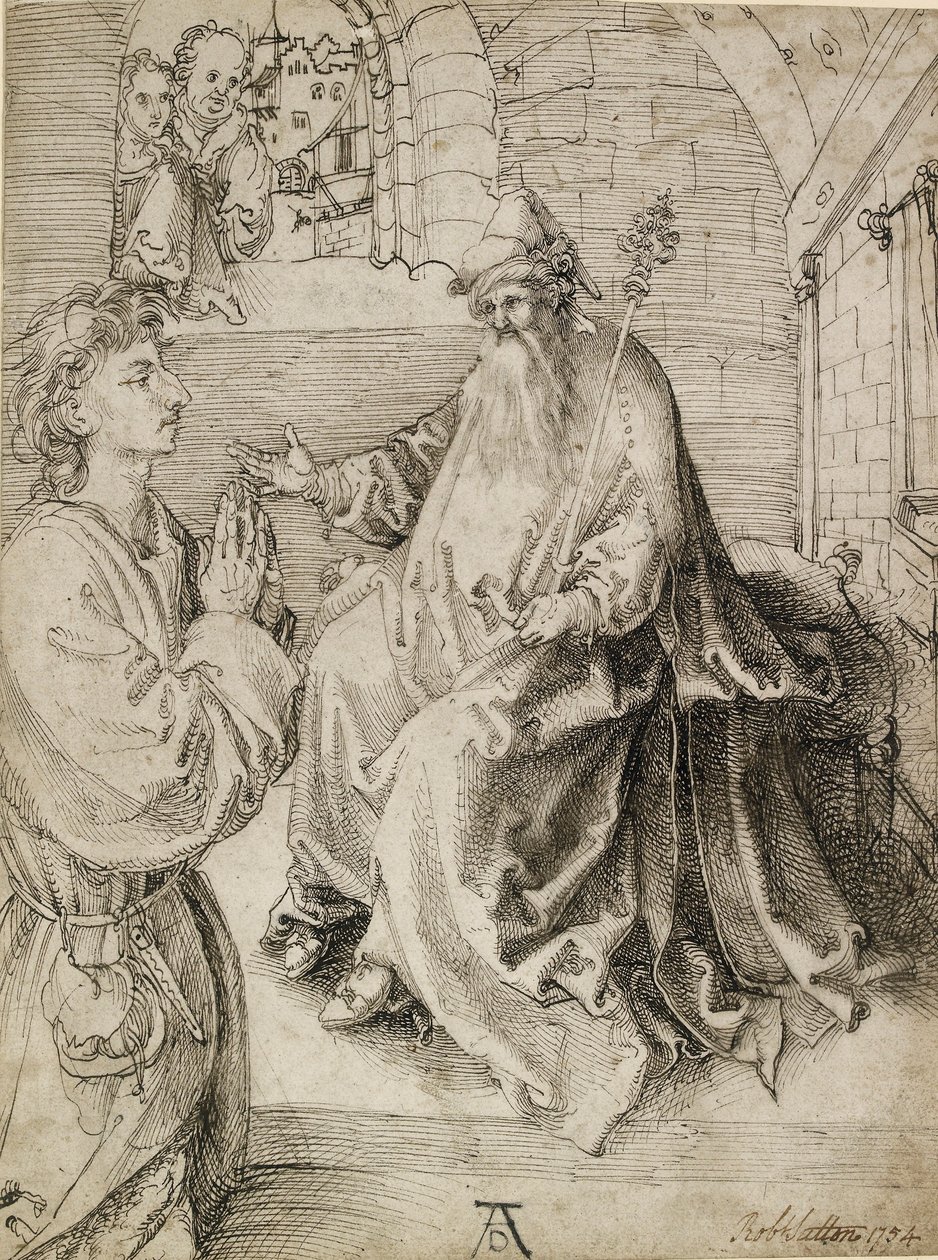 A Youth kneeling before a Potentate by Albrecht Dürer