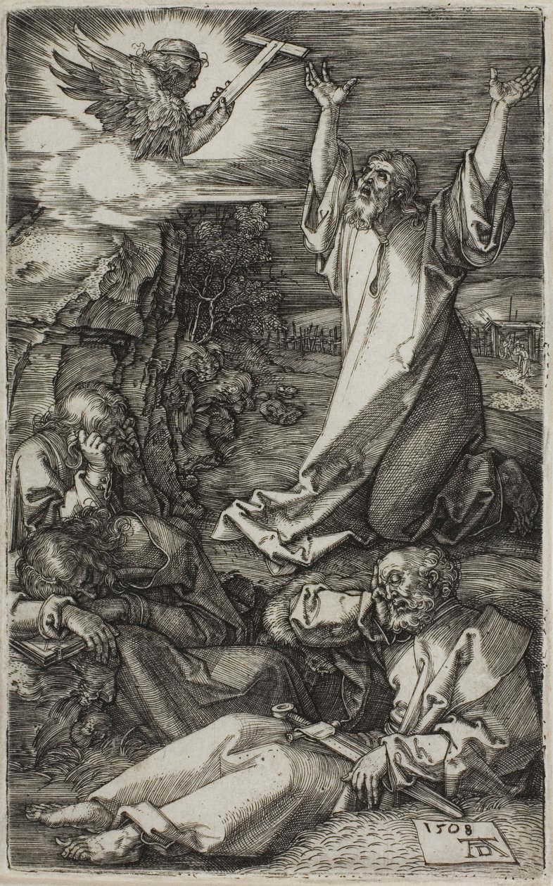 Agony in the Garden, from The Engraved Passion by Albrecht Dürer