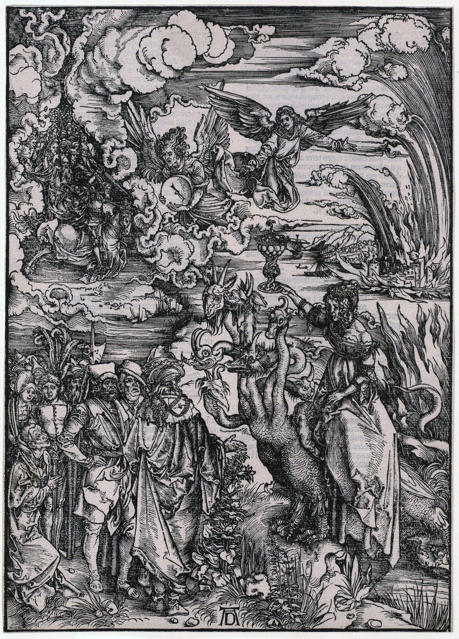 Babylonian Woman, XIII. Figure, Plate 15 from the Series "The Apocalypse" by Albrecht Dürer