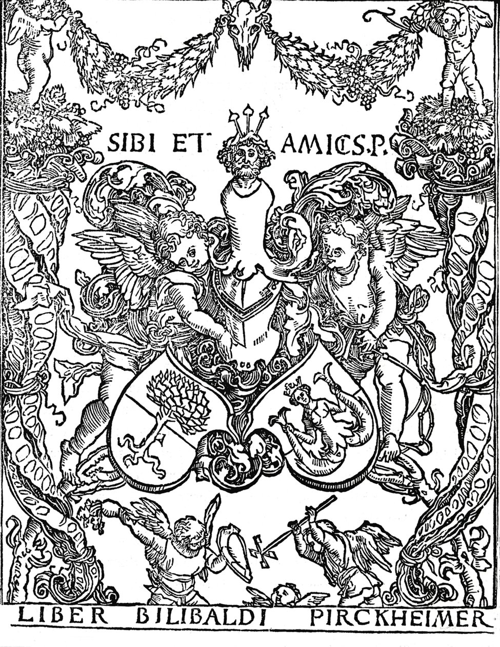 Bookplate of Willibald Pirkheimer by Albrecht Dürer