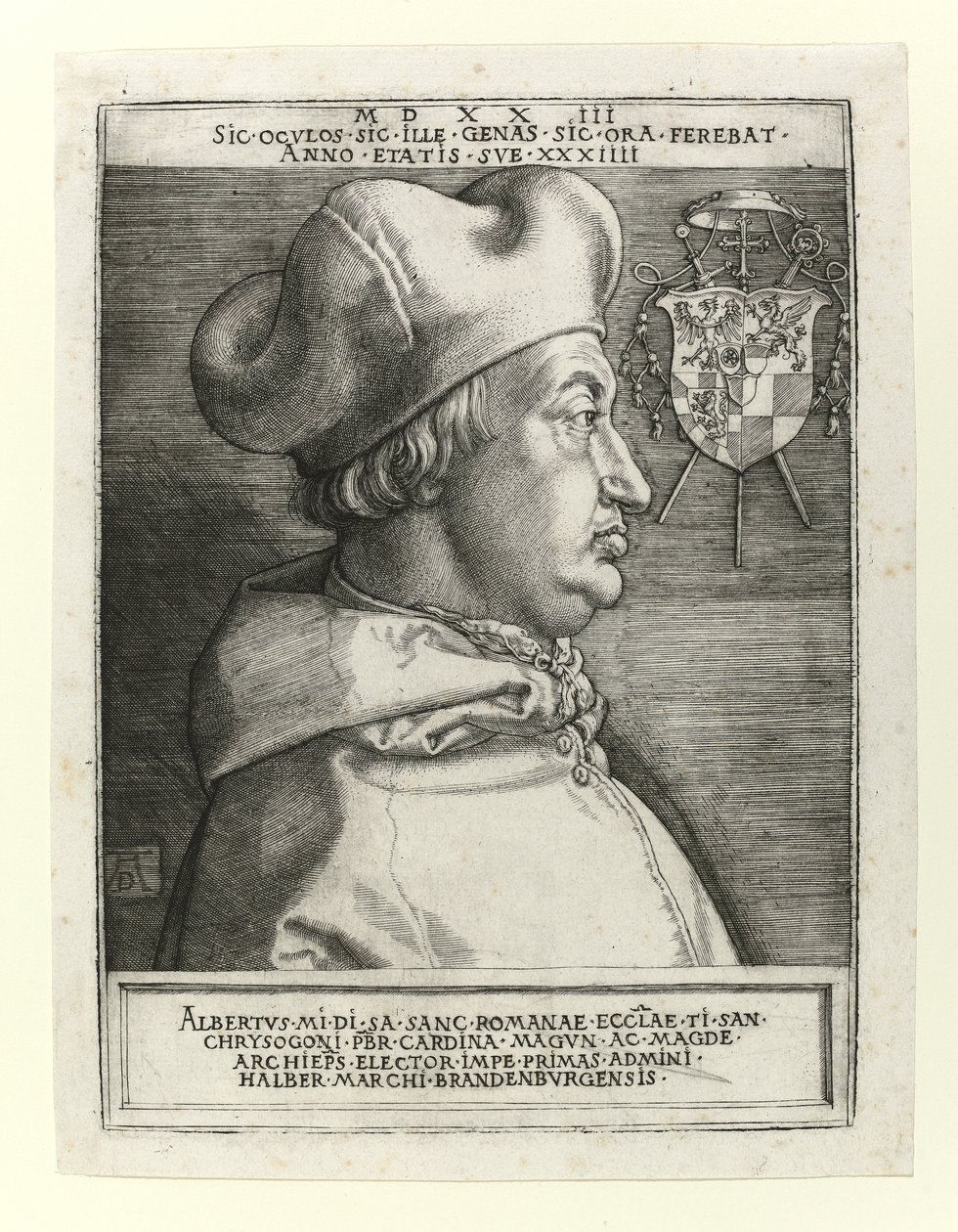 Cardinal Albert of Brandenburg, 1523 by Albrecht Dürer