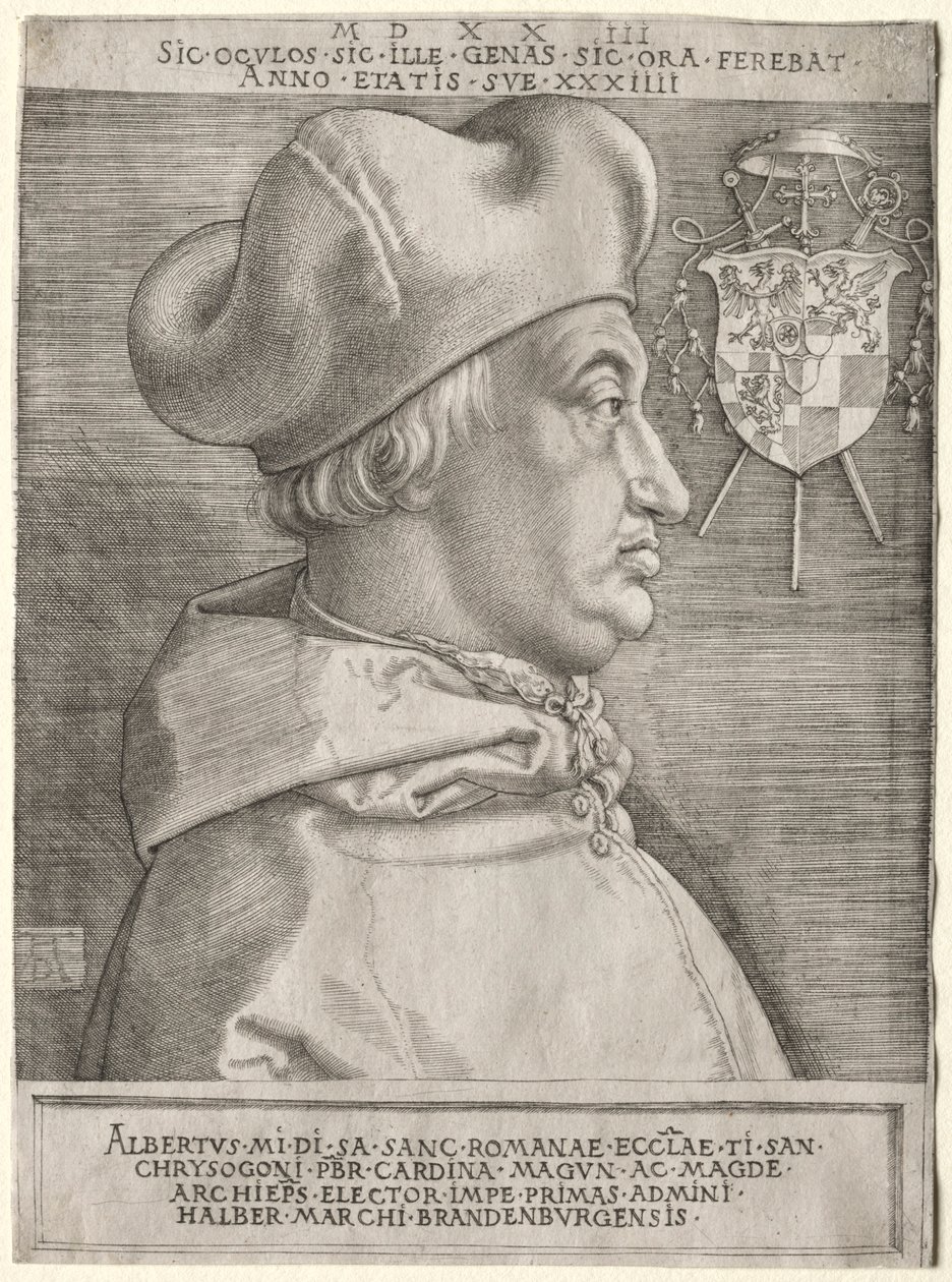Cardinal Albrecht of Brandenburg - The Large Plate by Albrecht Dürer