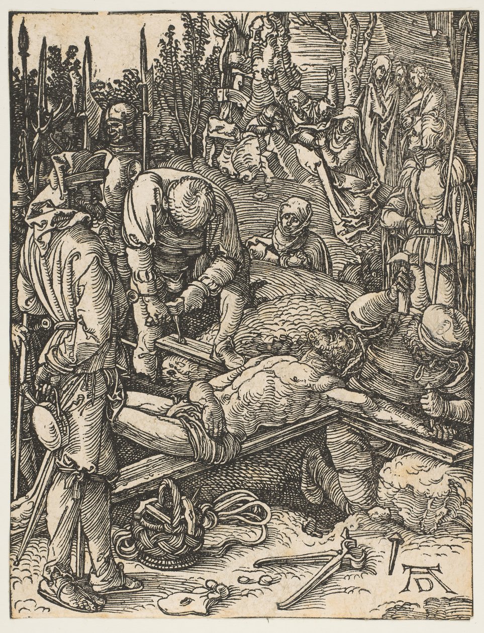 Christ Nailed to the Cross (from The Small Passion) by Albrecht Dürer