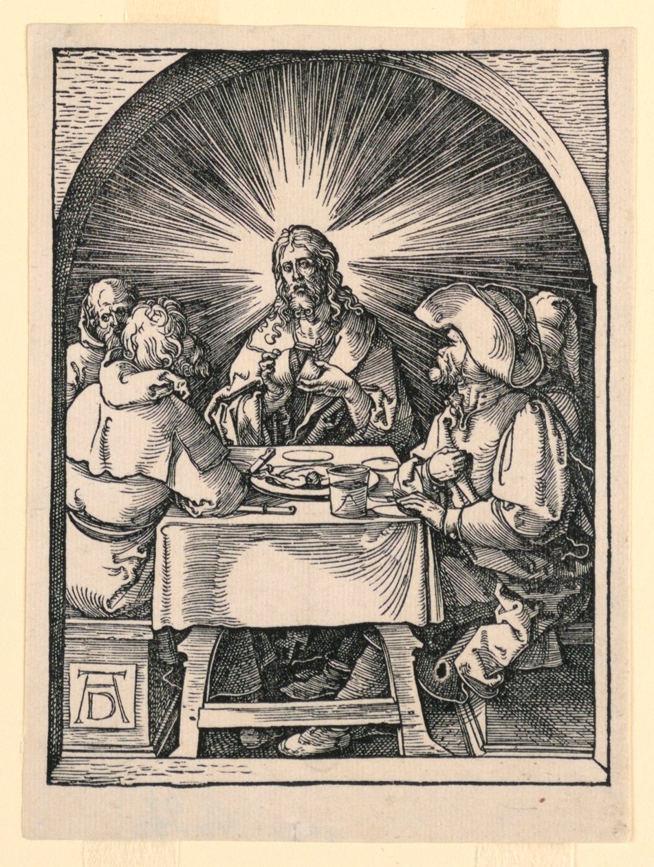 Christ at Emmaus, from The Little Passion Series by Albrecht Dürer