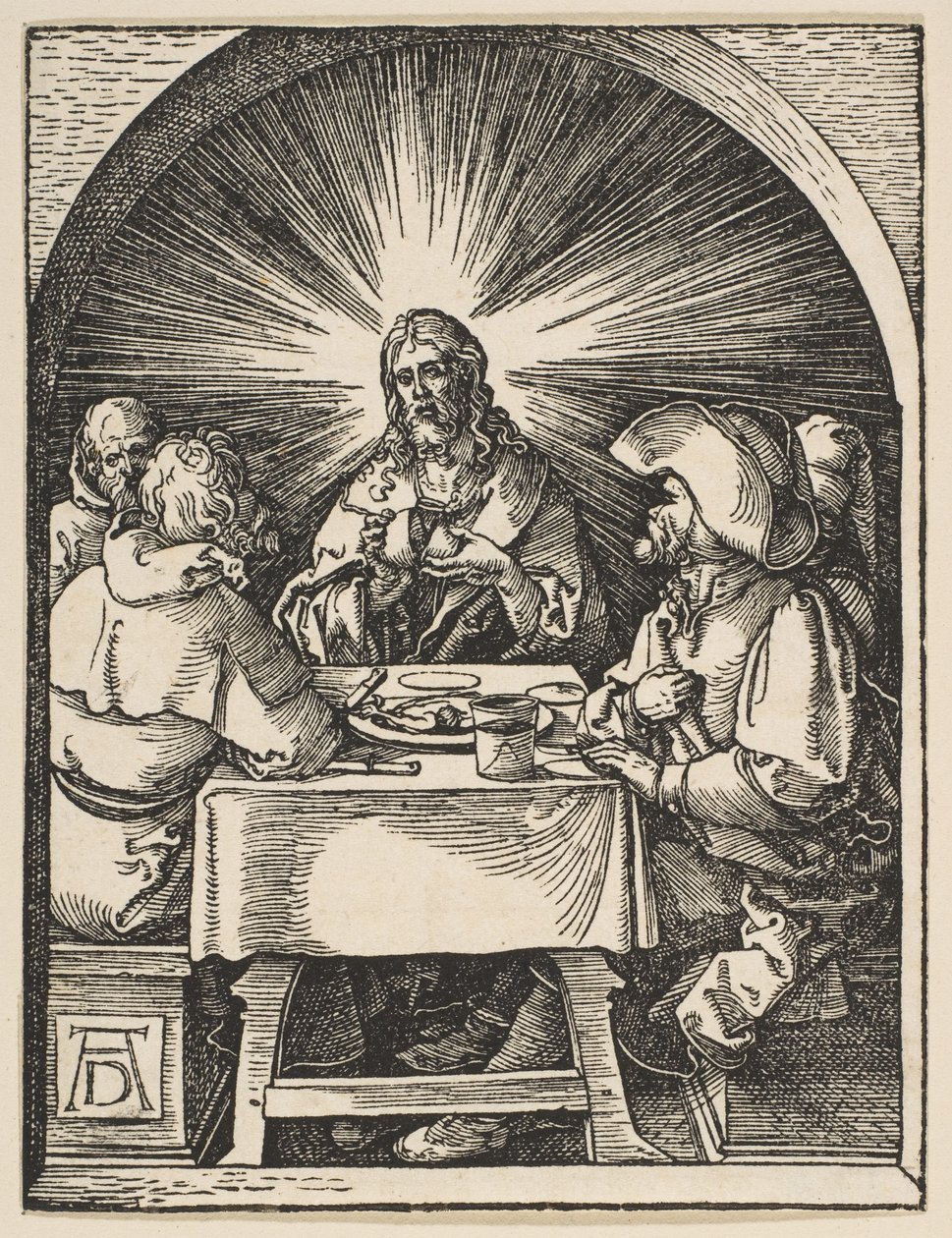 Christ in Emmaus, from "The Small Passion" by Albrecht Dürer