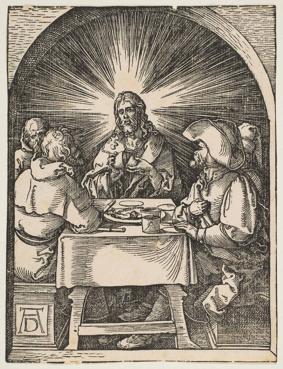 Christ in Emmaus, from The Small Passion, ca. 1510 by Albrecht Dürer