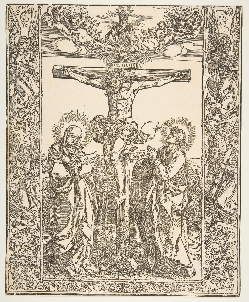 Christ on the Cross between the Virgin and Saint John by Albrecht Dürer